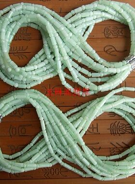 20015-136批 缅甸玉 天然翡翠玉A货 珠管项链 节节高项链随机发货