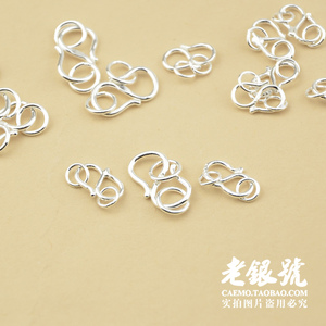 S925纯银S勾收尾挂扣DIY手串项手脚链饰品配件批工厂发$A