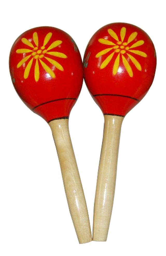 奥尔夫乐器 正品 红色木制刻太阳花砂锤 沙锤