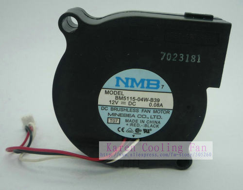 原装NMB 5015 DC12V 0.08A BM5115-04W-B39 5CM 涡轮散热风扇