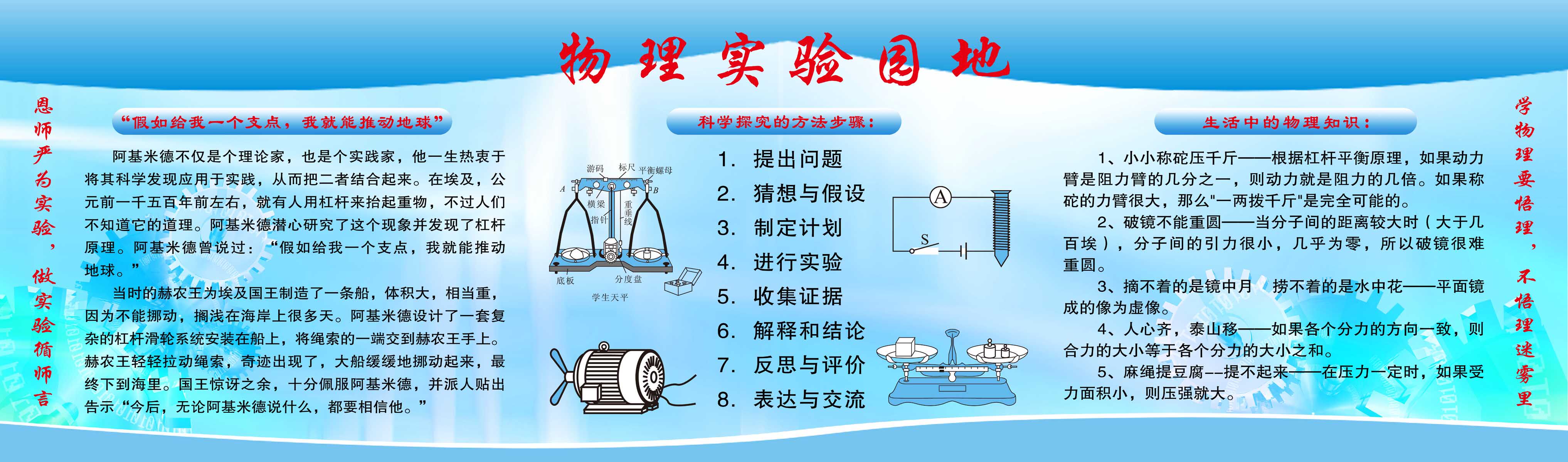 海报印制114素材物理科普海报展板19物理实验园地