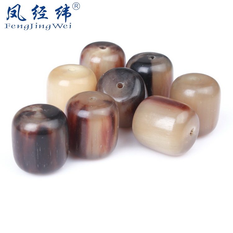 藏式天然白牦牛角桶珠隔珠顶珠佛珠8-30MM包邮白牛角高品质佛头
