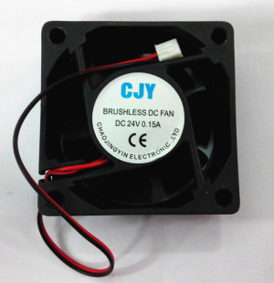 0.15a 全新CJY 24v 6厘米60X60X25 2线滚珠 6025散热风扇直流6cm