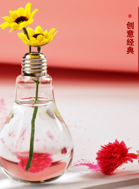欧式风台面透明摆件水培玻璃花瓶