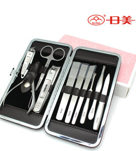 包邮正品日美指甲刀指甲剪 指甲钳修甲美容套装10件套77025