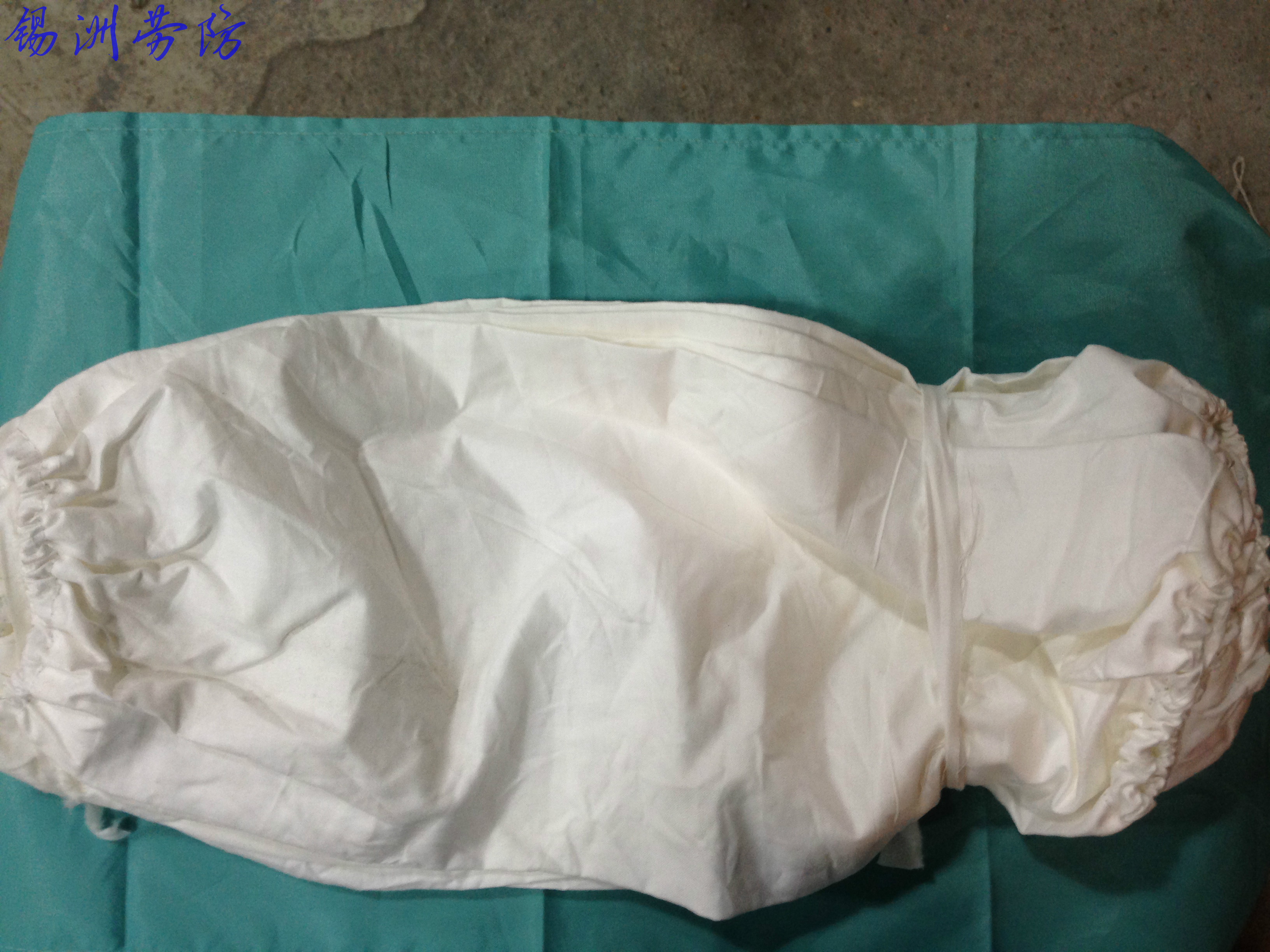 白色涤棉袖套纺织工套袖的确良袖套无字纯白清洁卫生袖套劳保