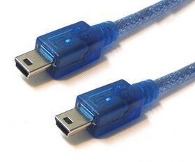 迷你usb数据线USB mini-B to mini-B公对公25厘米  黑色18厘米