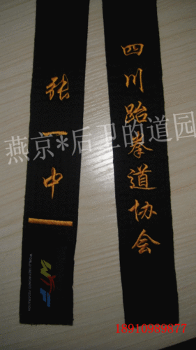 花郎武道新款表演初级教练黑带