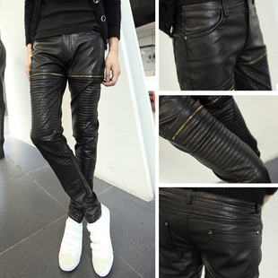 Pantalon cuir homme serré - Ref 1488539 Image 12