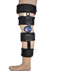 医院用可调式卡护膝关节固定支具关节型下肢支架矫形器膝盖韧带