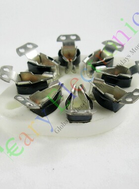 全新八脚陶瓷电子管镀银管座GZC8-NS适KT88 6SL7 6SN7 EL34等