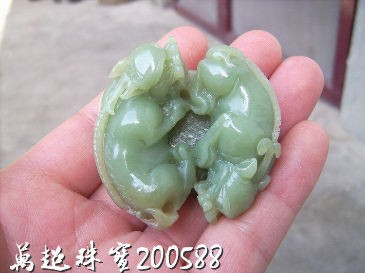 和田玉黄玉貔貅双兽把玩件挂件吊坠玉器雕件文玩收藏天然玉饰礼品