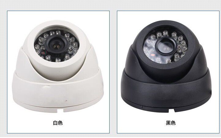 老款老式2.8mm广角 室内监控器有线模拟摄像头半球高清家用闭路