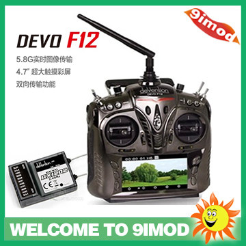 华科尔5.8G图像显示DEVO F12遥控器 FPV遥控器4.7寸触摸彩屏-封面