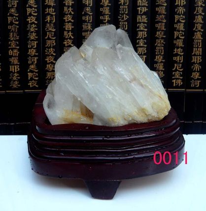 天然白水晶簇  原石摆件 消磁 防辐射 净化 镇宅 实物图 0011