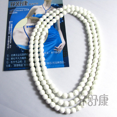 托玛琳项链  白色小地球毛衣链 经典百搭款