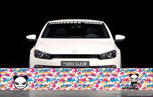 hipanda风挡贴纸涂鸦前档贴风档迷彩贴纸熊猫汽车贴纸汽车装饰贴