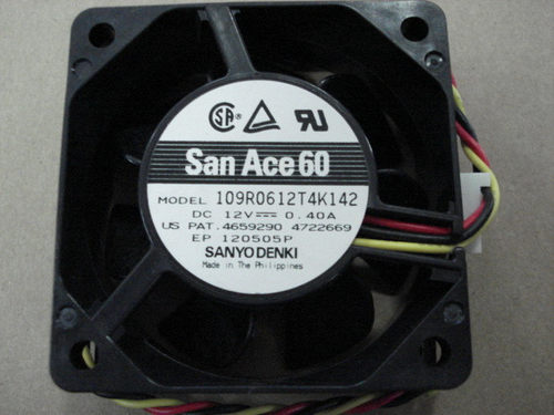 SANYO/三洋109R0612T4K142 DC12V 0.40A 6025 6cm散热风扇