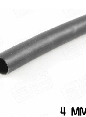 4MM 热缩管 黑色 热收缩管 电缆连接 热缩套管一米