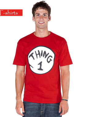 80s T恤世界 原创设计之Thing-1 红色 短袖T恤 纯棉 男款男装