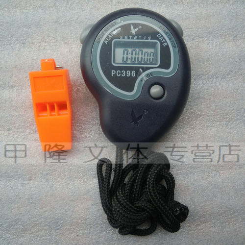 正品 天福秒表 PC396 单排2道运动计时工具 比赛裁判表 送口哨