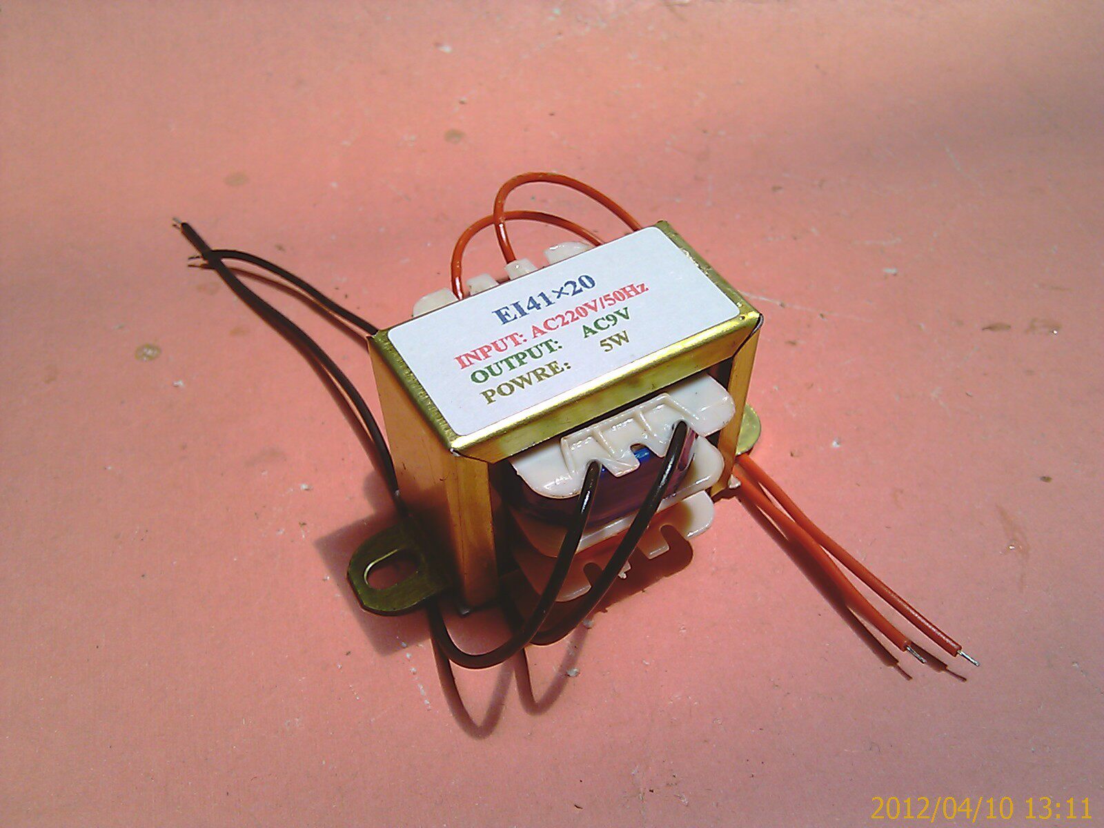 汕头鑫胜兴牌全铜线多媒体音箱5W220V转9V0.5A电源变压器EI41&times;20