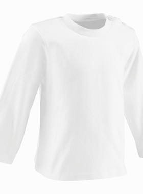 迪卡侬正品DOMYOS婴儿幼儿宝宝健身运动圆领长袖T恤全棉39元白色