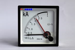 方形交流双指针防爆电流表CZ 2500 2500A 指针式