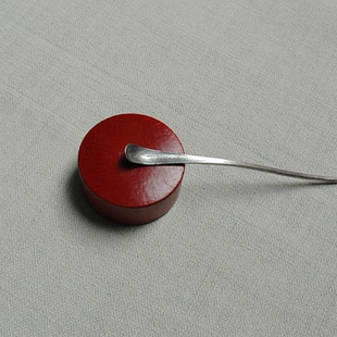 质素堂 玉簪状纯锡制茶拨 人文茶道器物 茶匙 茶勺套组 随附搁置