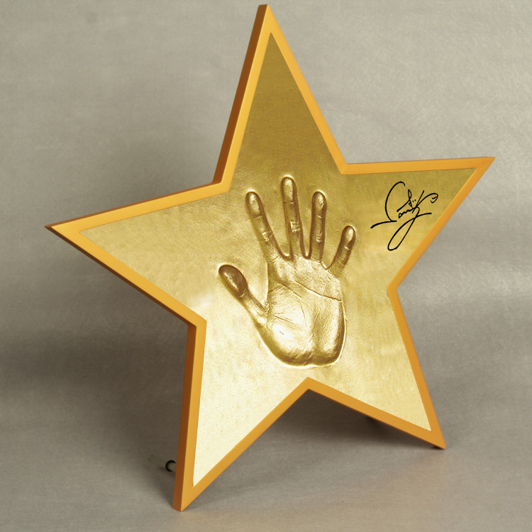 商务手模手印泥五角星