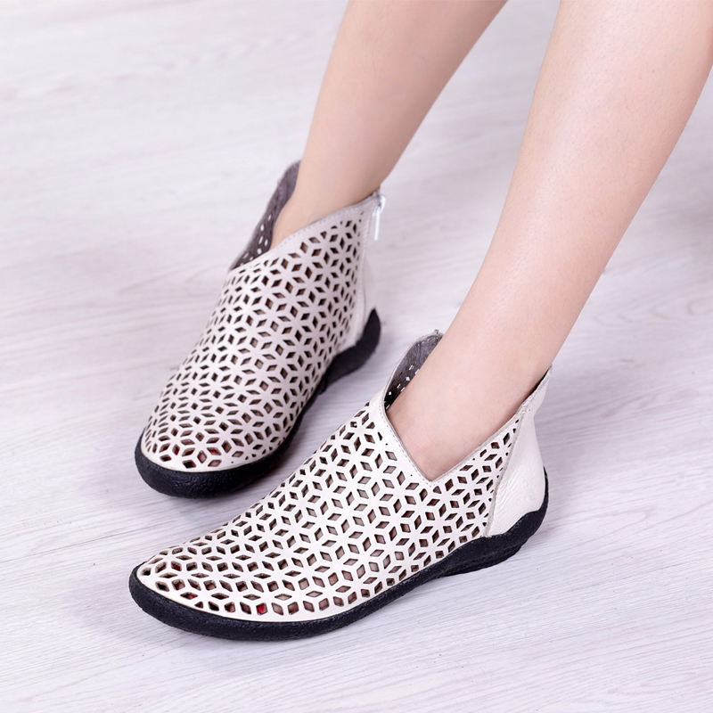 春夏平底女鞋 森女鞋透气真皮女凉鞋平跟妈妈鞋 休闲大码凉靴在类目 女鞋, 凉鞋, 洞洞鞋中 - 来自Buy2taobao.com提供专业的淘宝代购服务