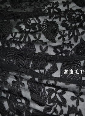 意大利镂空立体绣花蕾丝布料
