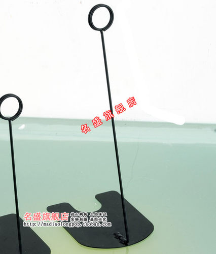 金属广告夹 卡片夹 高档展示架 桌卡 席位卡片夹子 黑色20cm