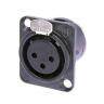 Neutrik XLR 连接器 3P Black 16A　50V NC3FD-L-BAG-1