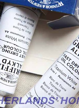 【进口】温莎牛顿 格里芬快干油画颜料 白色或黑色37ML（S1）