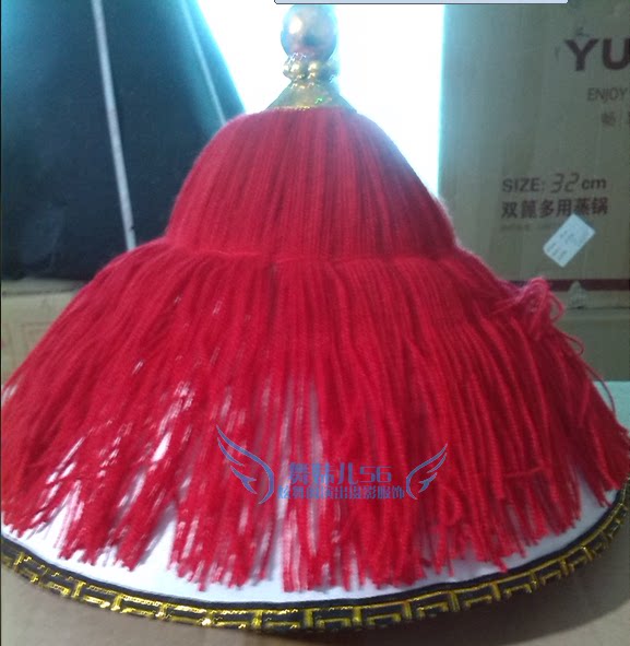 戏剧戏曲用品 清朝官帽勇官帽男帽子圆顶古装帽影视演出摄影冠帽