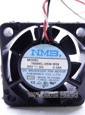 NMB 1606KL-05W-B59 24V 0.08A 4CM 4015 24V 带检测 变频器风扇