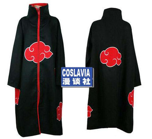 漫谈社 COS服装定做火影忍者晓组织鼬红云披风火云袍