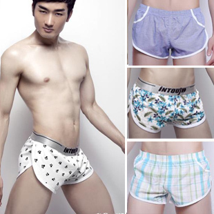 intouch男士内裤纯棉侧开叉青年