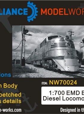 AM-Works 联合模型 NW70024 1/700 情景系列  EMD E5 柴油火车