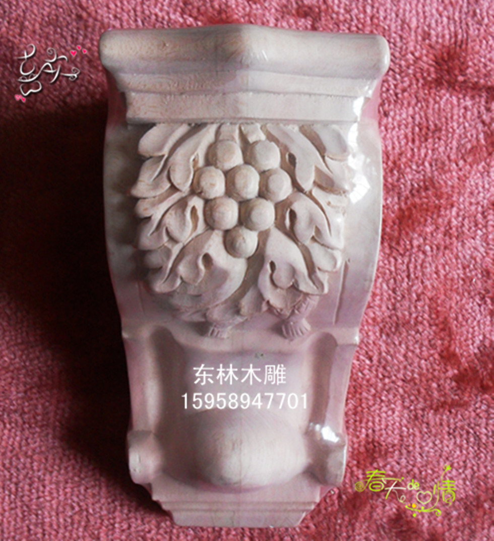 东阳木雕 家居饰品欧式 柱头 梁托 纯手工雕刻  zt-045