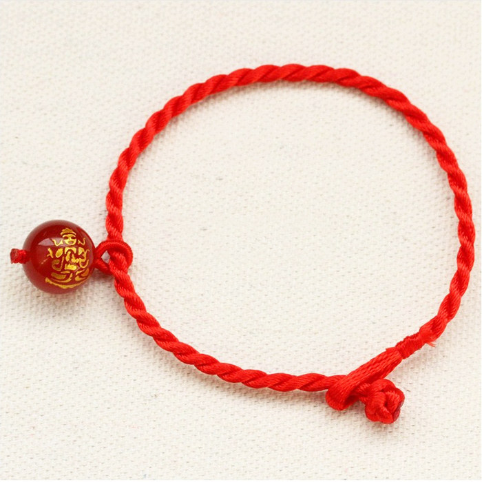 天然红玛瑙大日如来手链 属羊属猴本命佛守护神 红绳手链