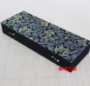 高档锦盒古玩筷子簪子毛笔双镇尺扇子佛珠工艺礼品包装盒定制