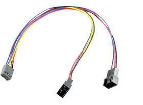 4线调速风扇转接线 一分二 PWM 4PIN 1分2线 主板风扇延长线