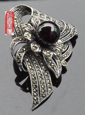 碎钻石榴石花朵原创胸针吊坠特价
