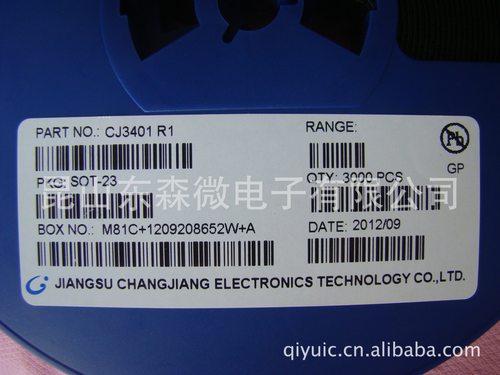 长电代理热销SOT-23MOS管CJ3401