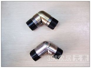 转角窗帘杆 396家居元 转弯罗马杆 素 转角轨道 28MM电镀转角器