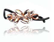 Crystal leaf hair clip ya na Shoppe boutique horoscopes clip top clip hairpin hair accessories xk004