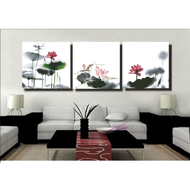diy数字水墨手绘三联三拼风景油画券后58.00元