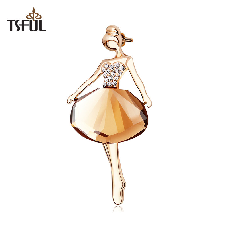 Broche femme TSFUL en cristal artificiel - Ref 1177128 Image 1